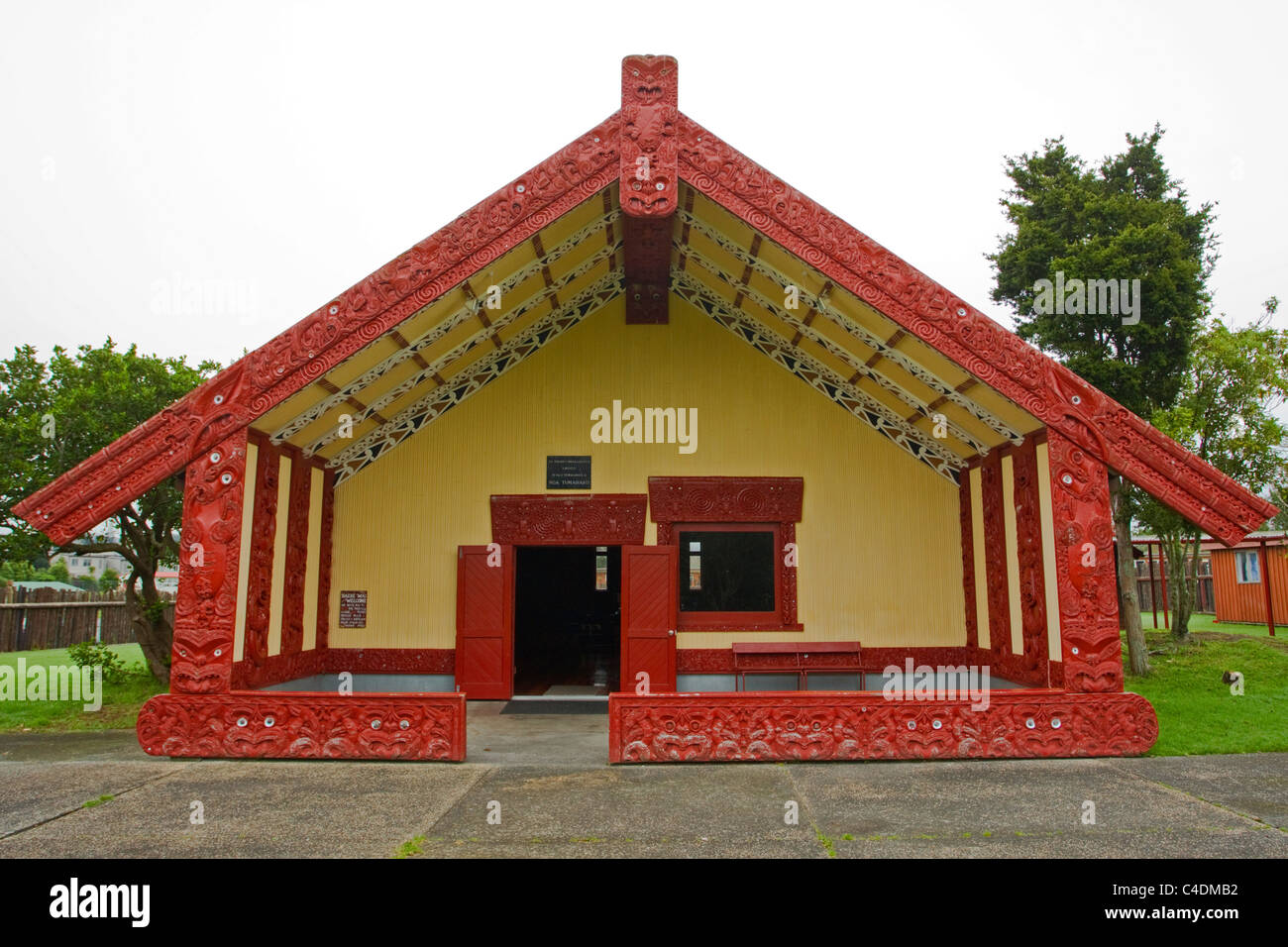 Hoani Waititi Marae, Waitakere, Auckland, Neuseeland Stockfoto
