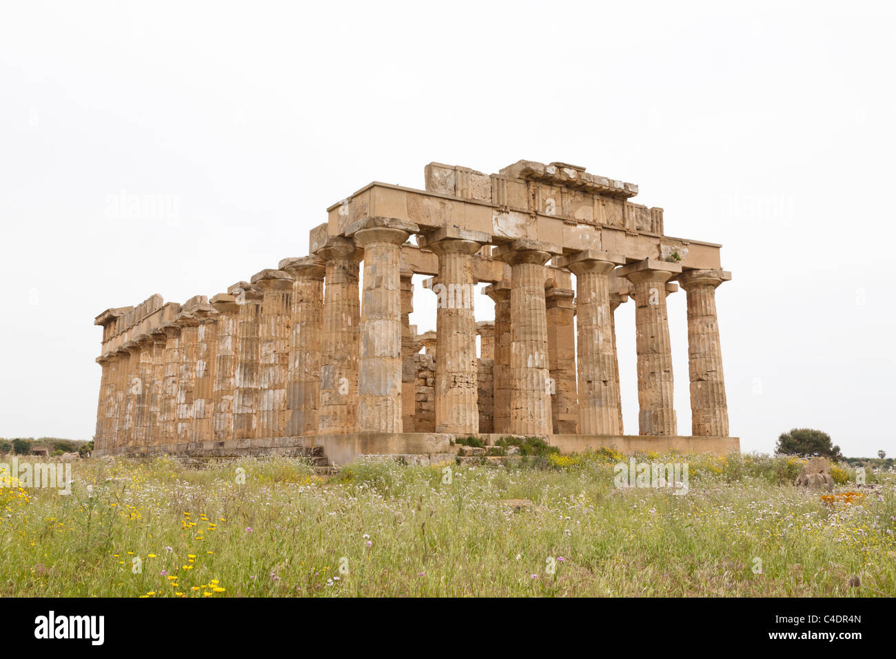 Der Tempel der Hera, auch bekannt als "Tempel-E" bei Selinunte, archäologische Ort Selinunte, Sizilien, Italien Stockfoto