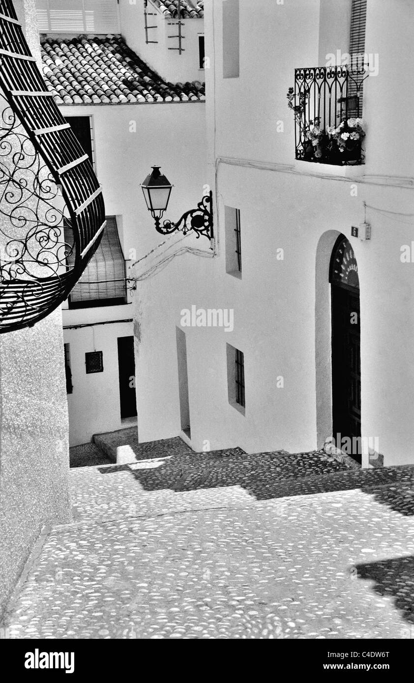 Urig-Straße im alten Altea. Stockfoto