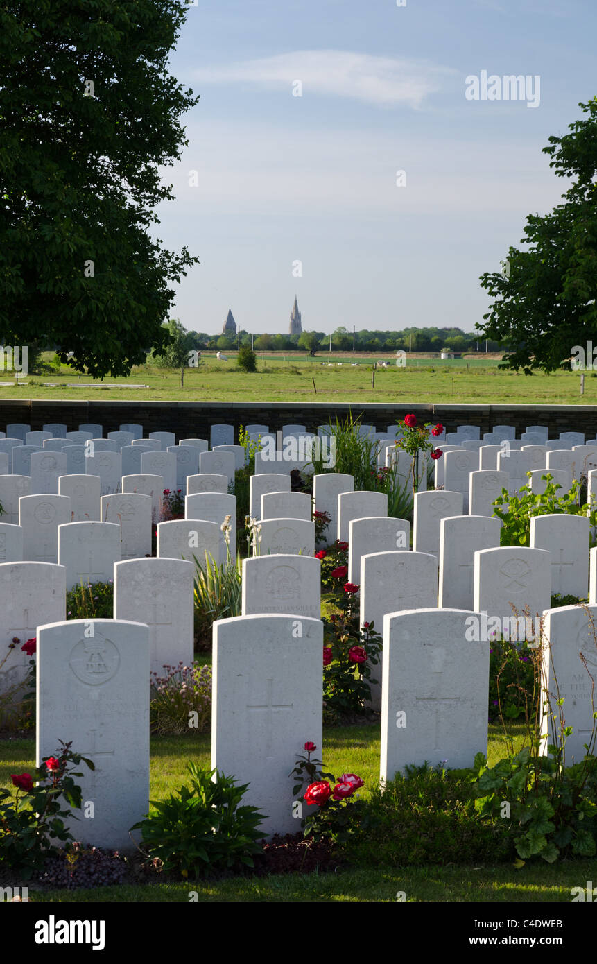 Bedford Haus Commonwealth Kriegsfriedhof, vor Ypern, Belgien Stockfoto
