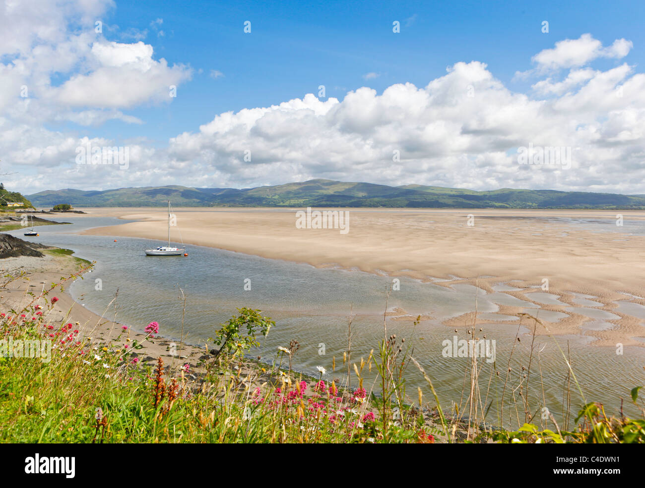 Die Küste von Aberdovey (Aberdyfi) in Wales. Stockfoto