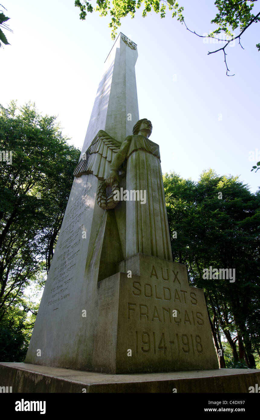 Französisch-Denkmal am Gipfel des Mont Kemmel, Flandern Stockfoto