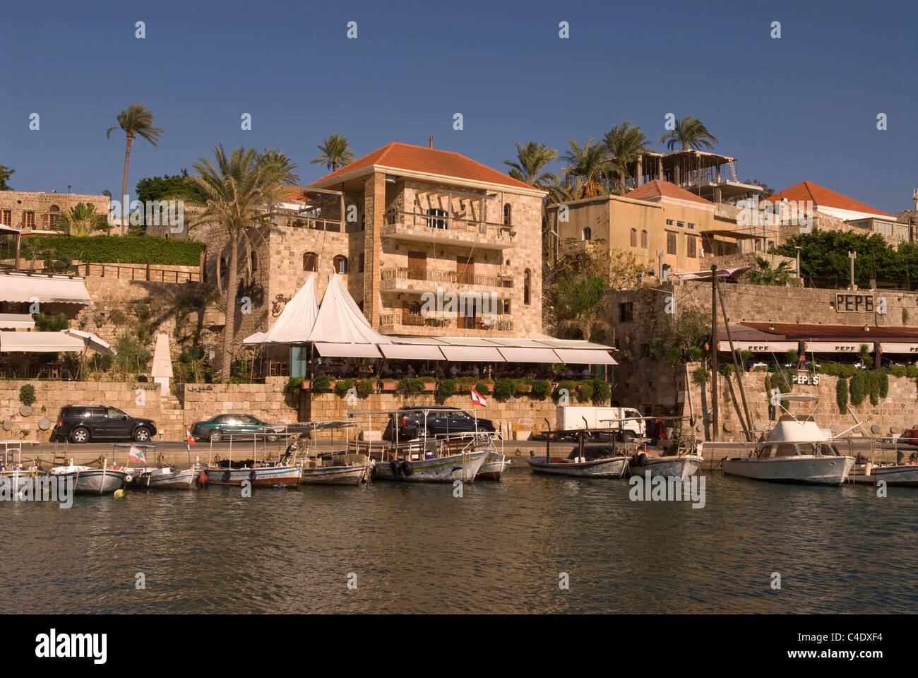 Hafen, Byblos, Libanon. Stockfoto