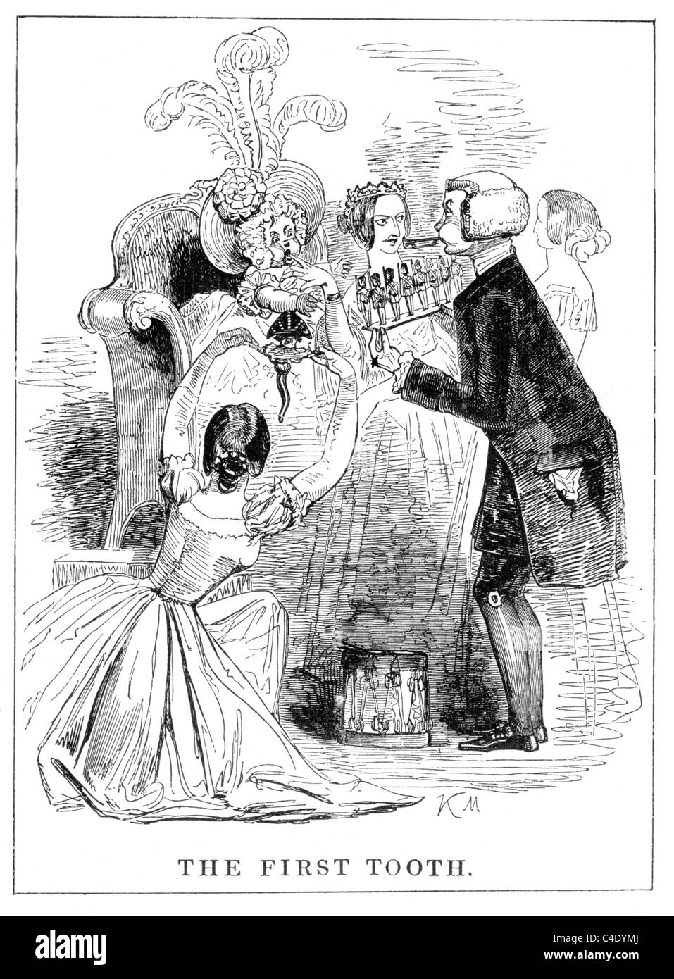 Illustration aus "Punch" Magazin von Kenny Meadows 1843: 19. Jahrhundert schwarz-weiß-Abbildung; Stockfoto