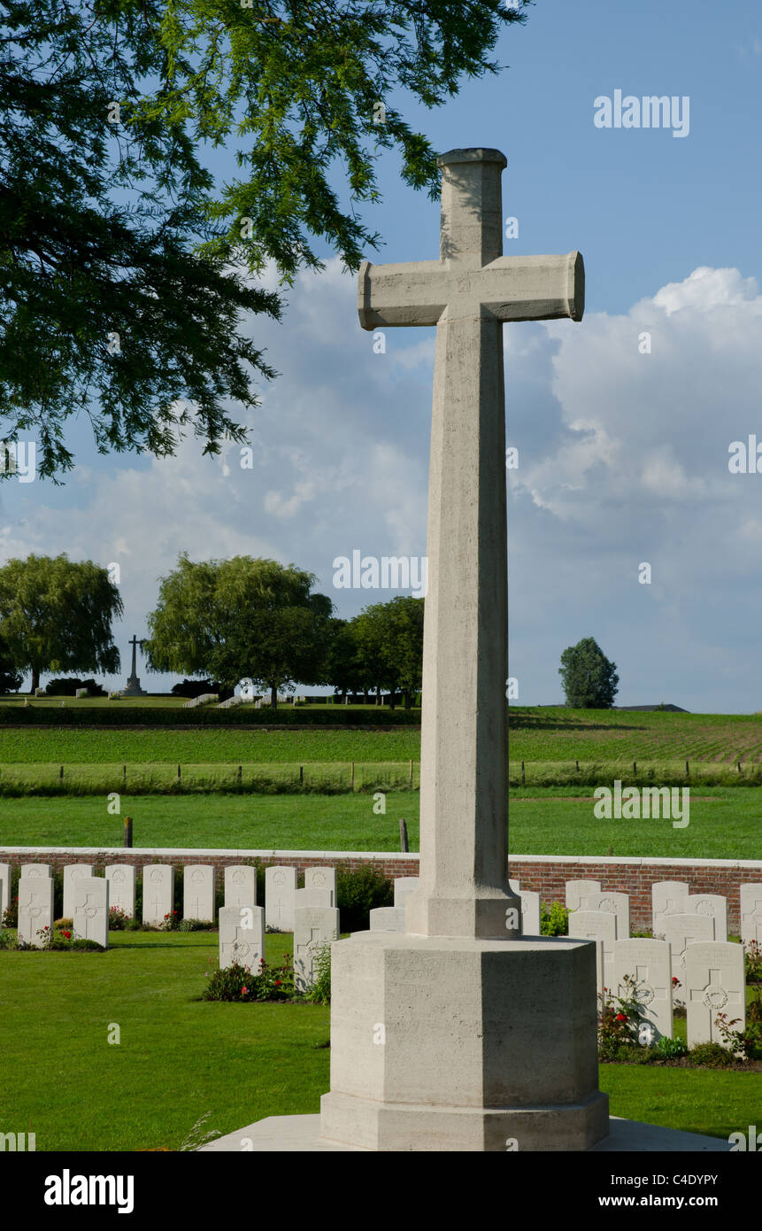 Britische ersten Weltkrieg Friedhöfe, Ploegsteert, auffallende Ypres, Flandern Stockfoto
