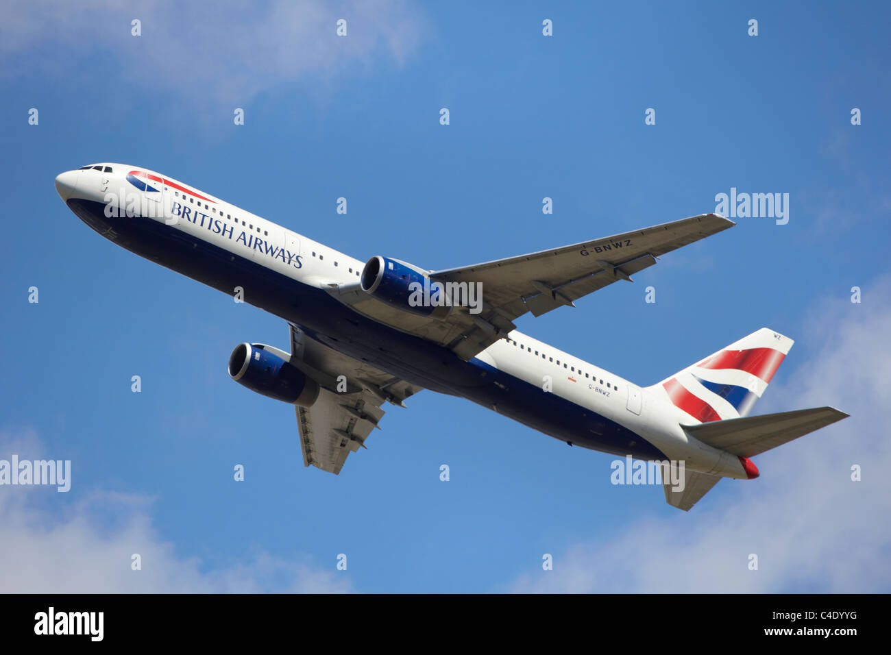 British Airways Boeing 767 Flugzeug am Flughafen London Heathrow Stockfoto