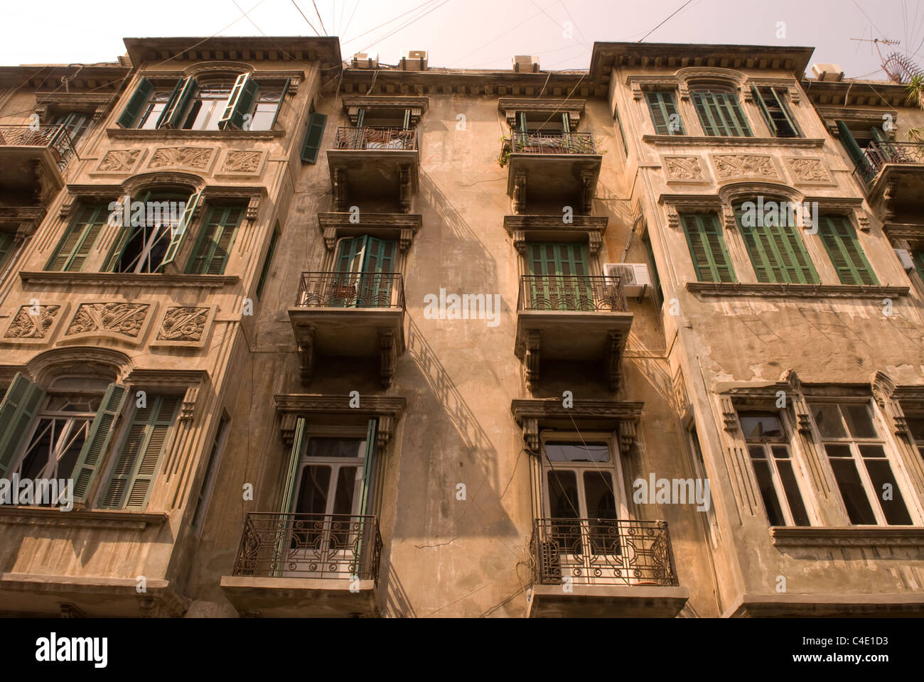 Traditionellen Altbauten entlang Gouraud Street, Gemmayze, Ost-Beirut, Libanon. Stockfoto