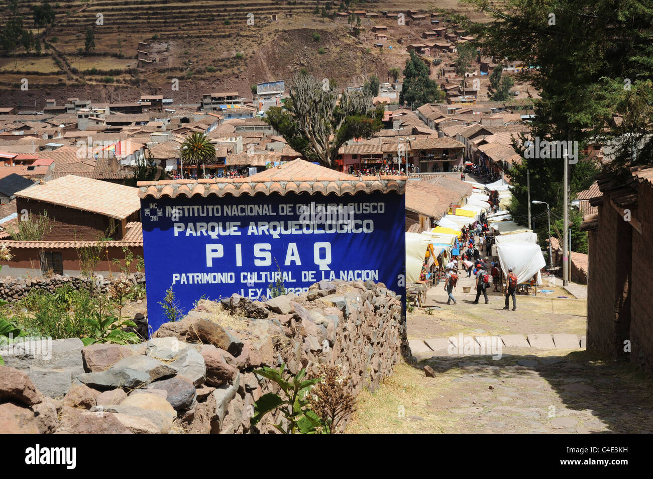 Das Dorf Pisaq im Heiligen Tal von Peru Stockfoto