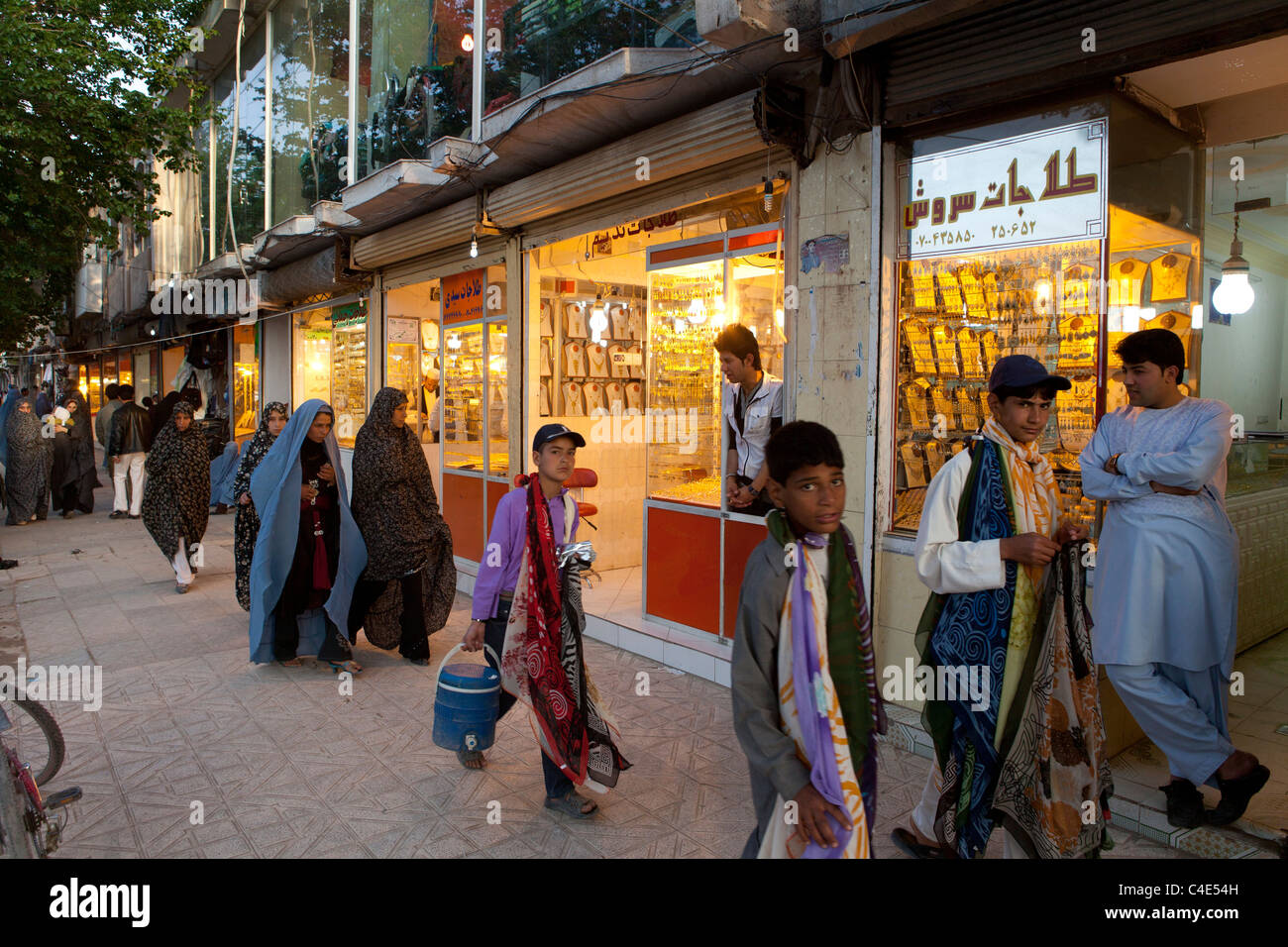 Gold-Shop in Herat, Afghanistan Stockfoto