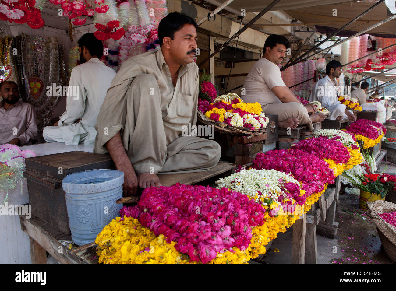 Markt in der Innenstadt von Lahore Stockfoto