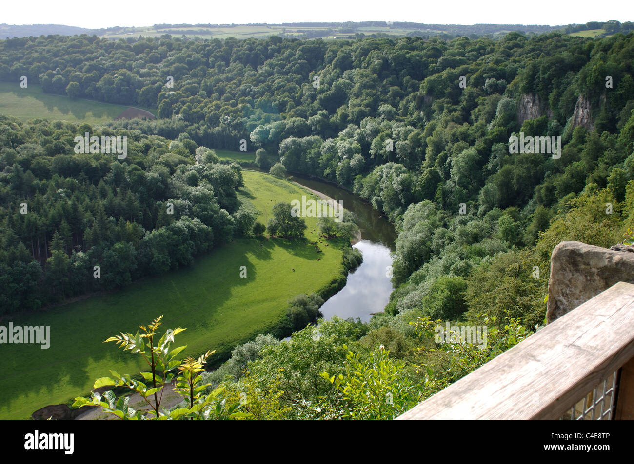 Fluss Wye gesehen von Yat Rock, Gloucestershire, England, UK Stockfoto