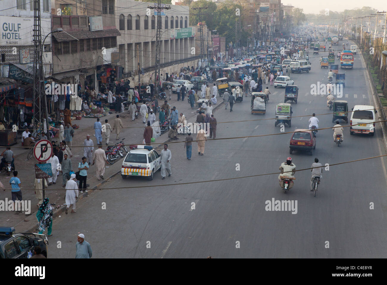 Verkehr in Lahore, Pakistan Stockfoto