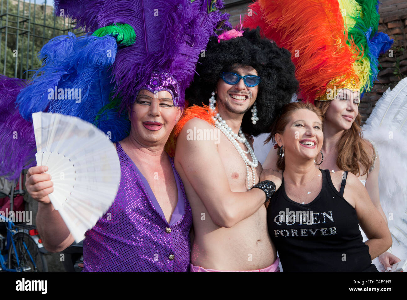 Nachtschwärmer in Rom Gay Pride März Rom Stockfoto