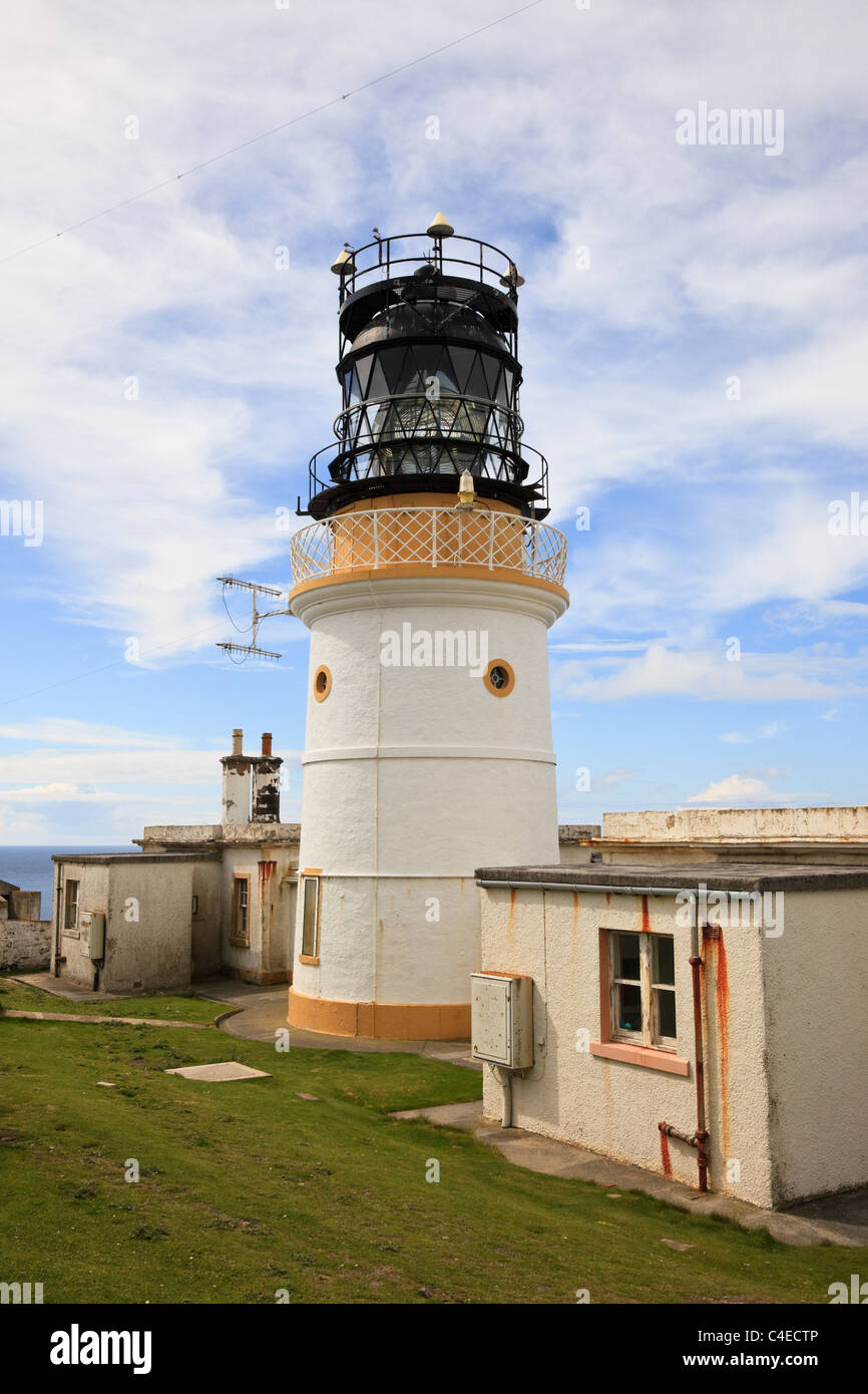 Sumburgh Head, Shetland-Inseln der südlichen Festland, Schottland, UK, Großbritannien. Historischer Leuchtturm gebaut von Robert Stevenson 1821 Stockfoto