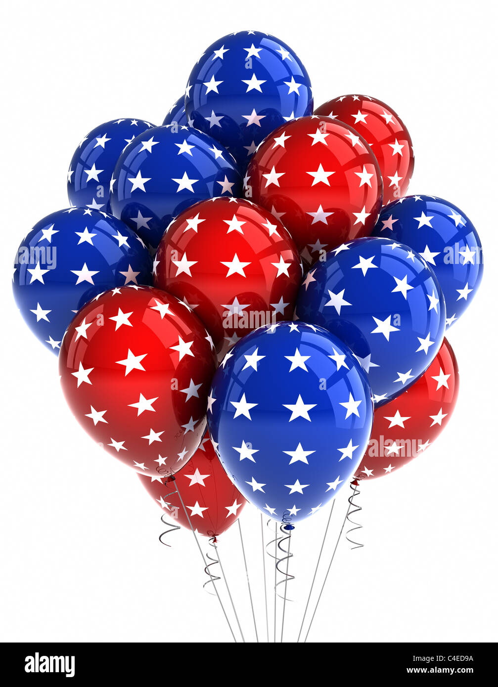 Amerikanische patriotische Luftballons Stockfoto