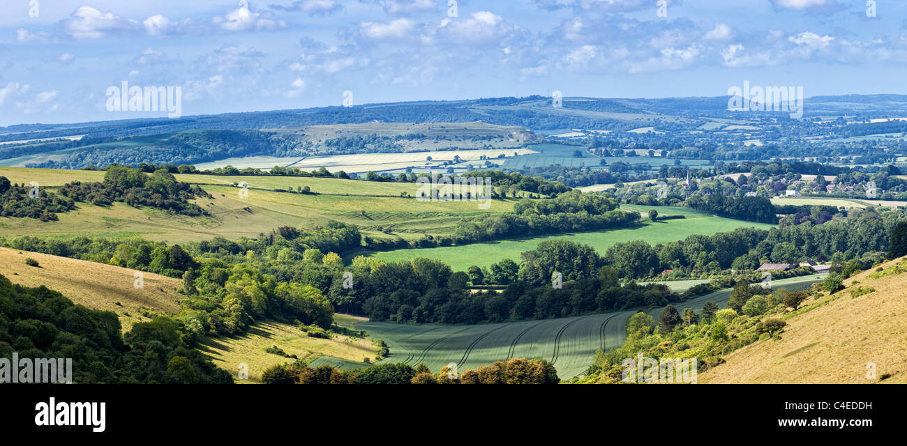Country UK, englische Landschaftsansicht in Dorset, England, Großbritannien Stockfoto