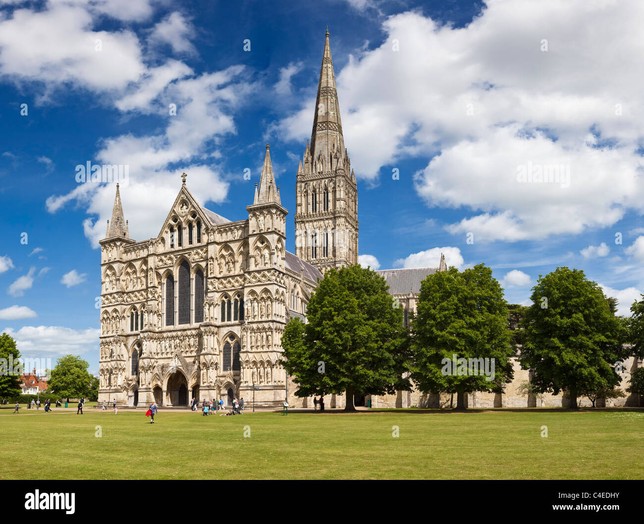 Salisbury Kathedrale, Salisbury, Wiltshire, England, Vereinigtes Königreich Stockfoto