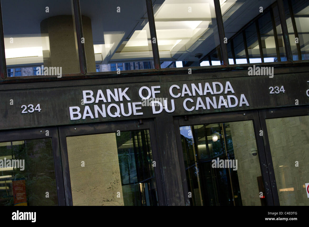 "Bank of Canada" Gebäudeeingang Stockfoto