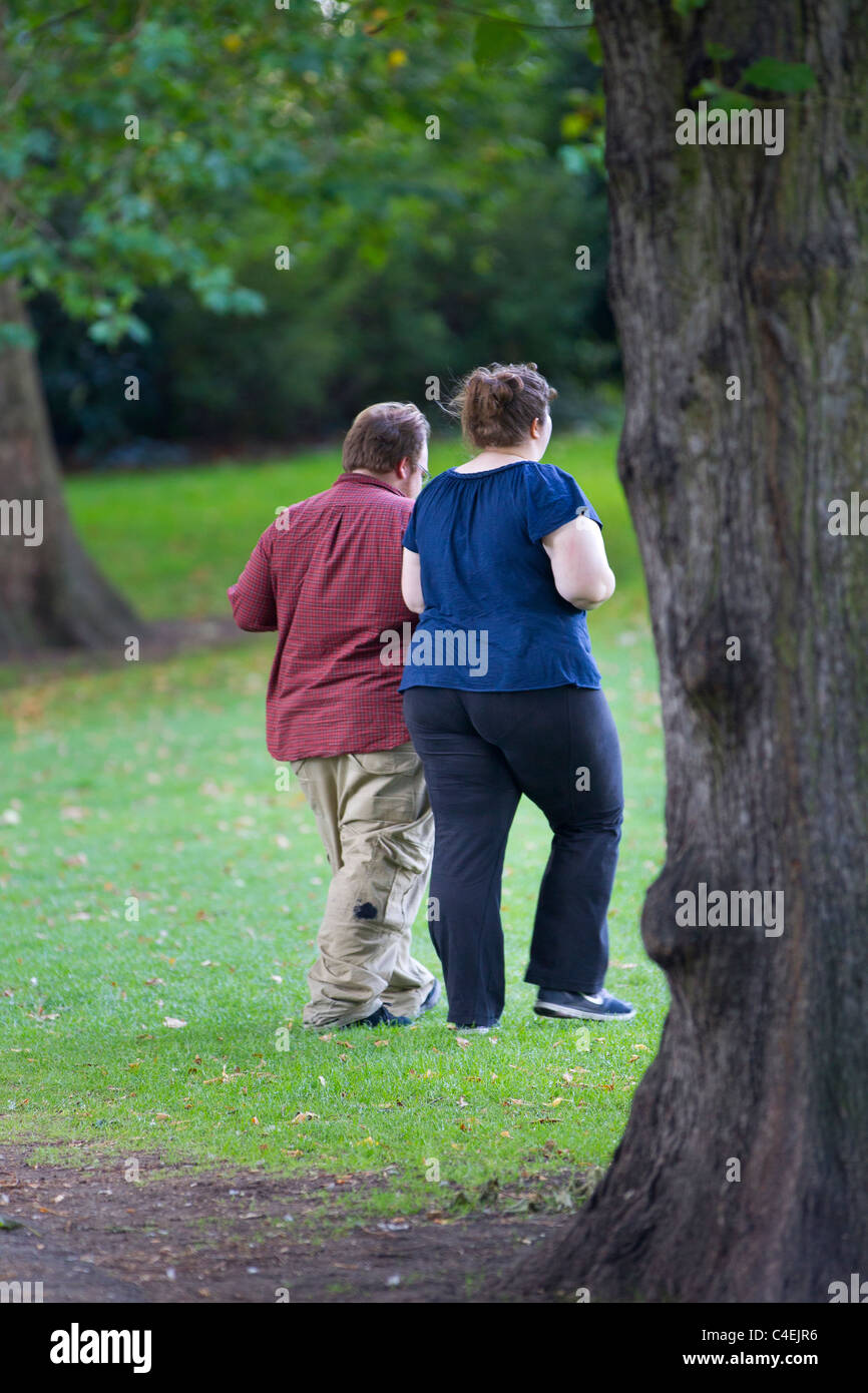 Übergewicht Paar Stockfoto