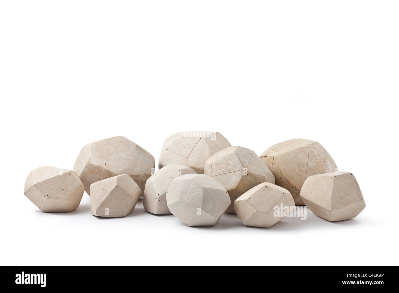 Moderne Skulpturen von Jacques Gallone, Keramiker. Modernes du Céramiste Jacques Gallone Skulpturen. Stockfoto