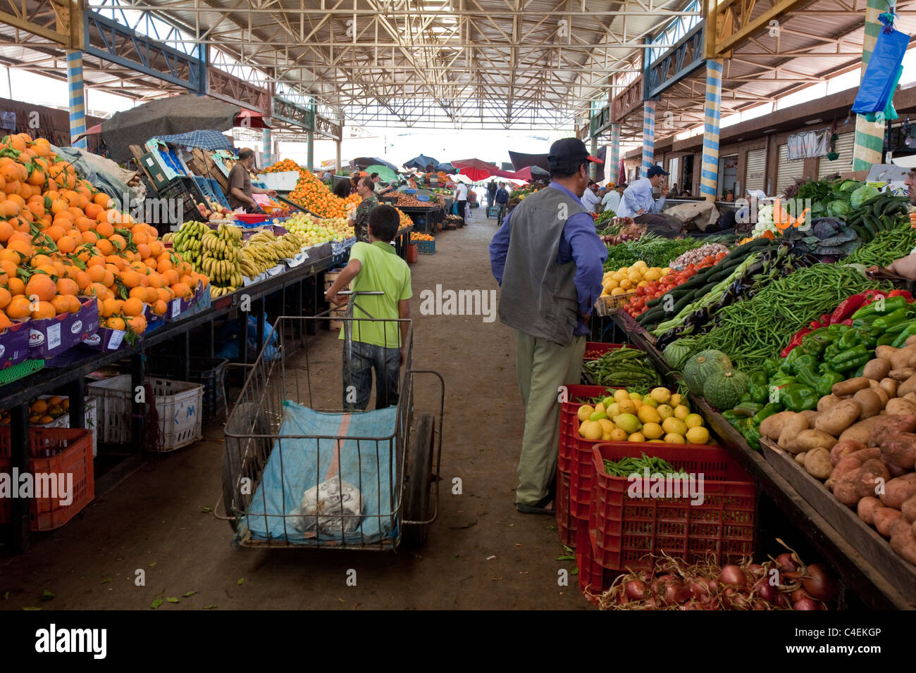 Obst- und Gemüsemarkt, Agadir, Marokko Stockfoto