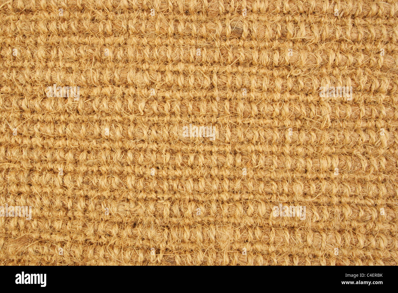 Fußmatte Kokos Seil als Hintergrund und Struktur Stockfoto