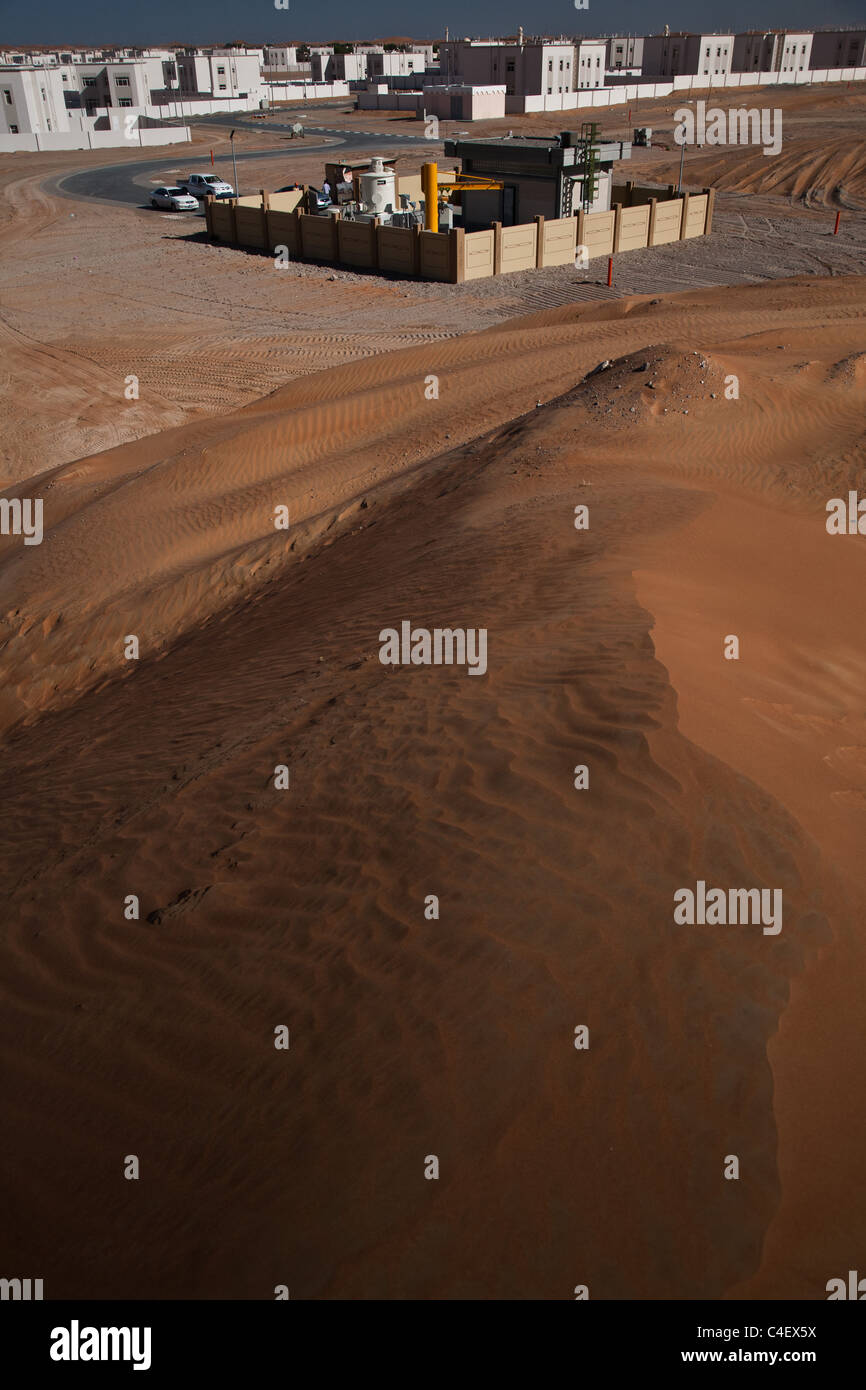 Wüstenszene Sanddünen al Ain Uae malerische Landschaft Stockfoto