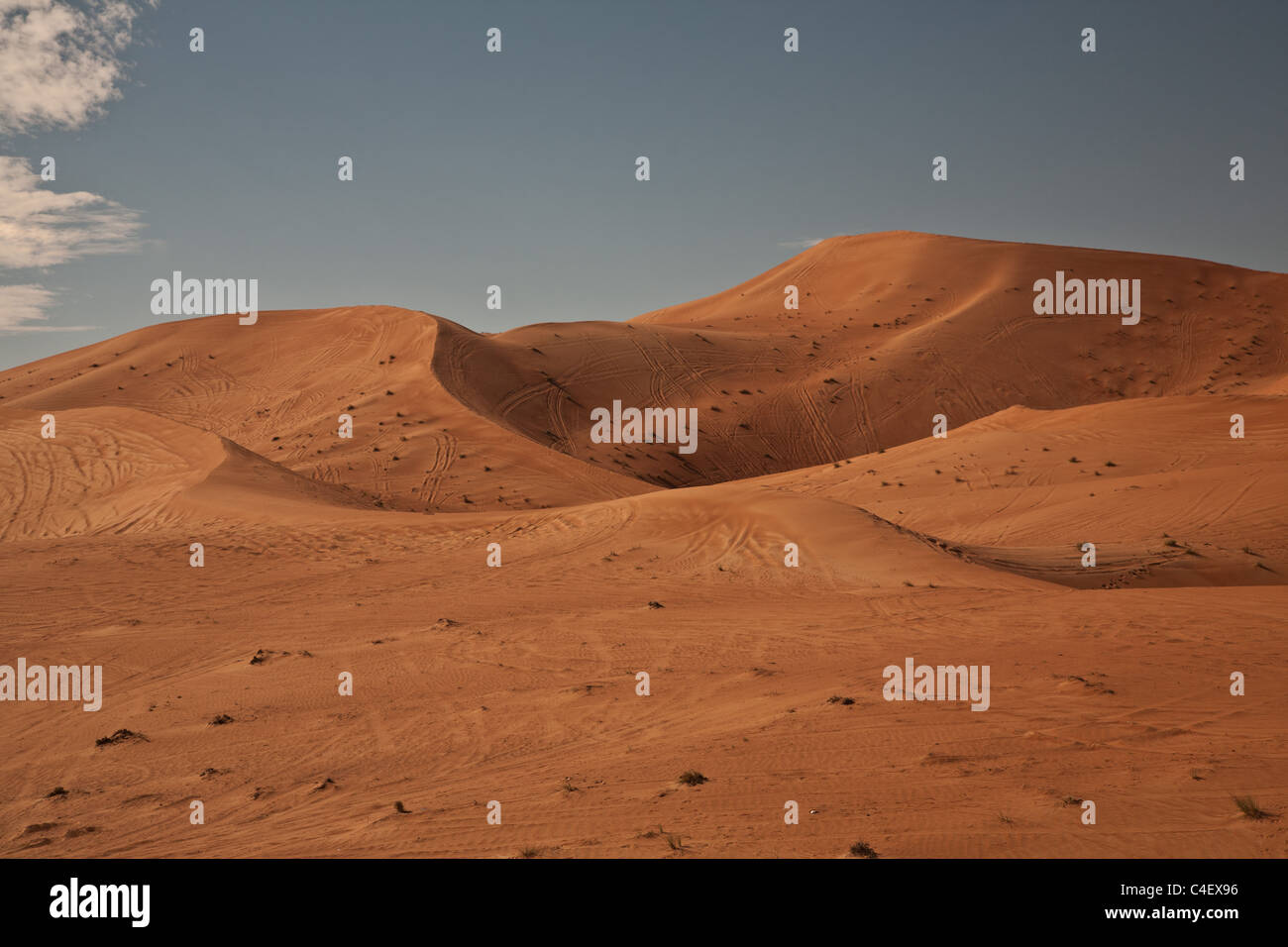 Wüstenszene Sanddünen al Ain Uae malerische Landschaft Stockfoto