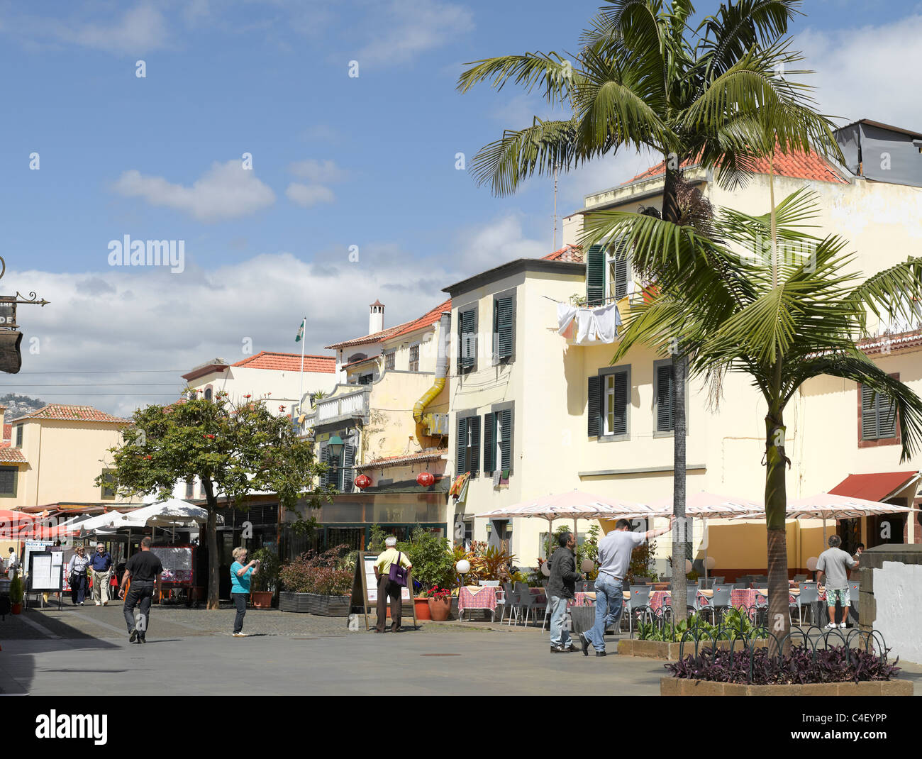 Restaurants in der Altstadt von Zona Velha Funchal Madeira Portugal EU-Europa Stockfoto
