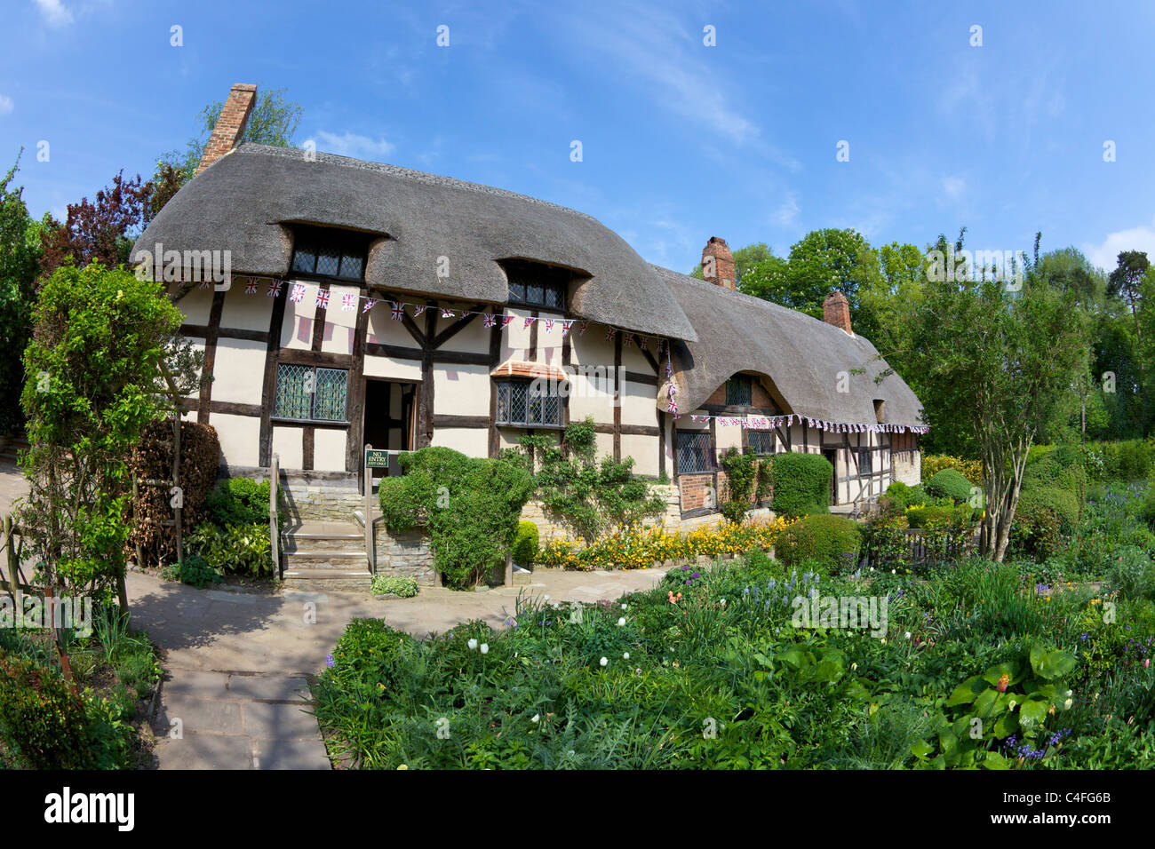 Anne Hathaway Hütte, Shottery, Stratford-upon-Avon, Warwickshire, England, UK, Vereinigtes Königreich, GB, Großbritannien, Stockfoto
