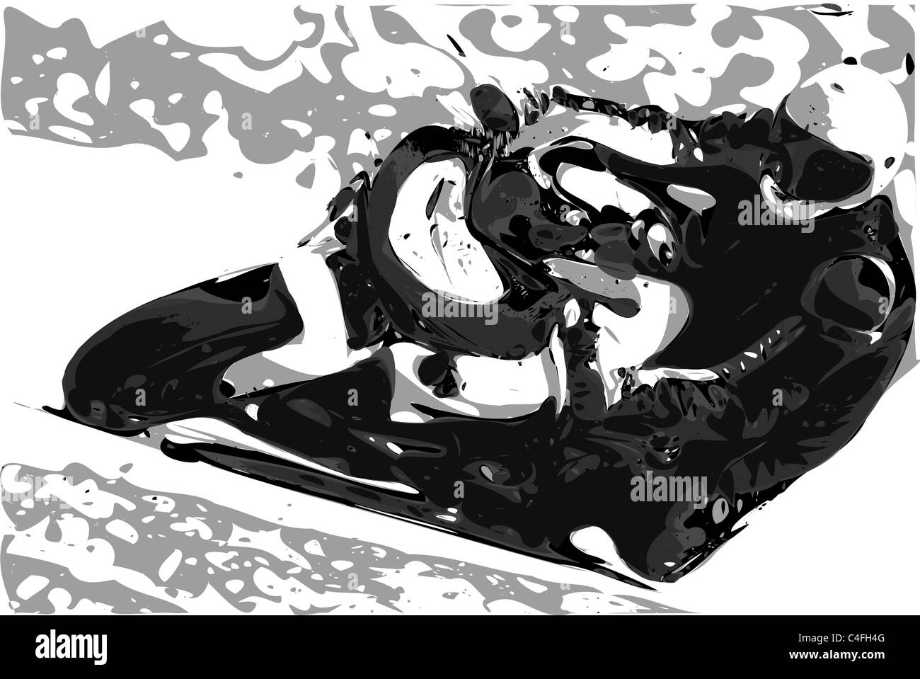 Radfahren bergauf Stockfoto