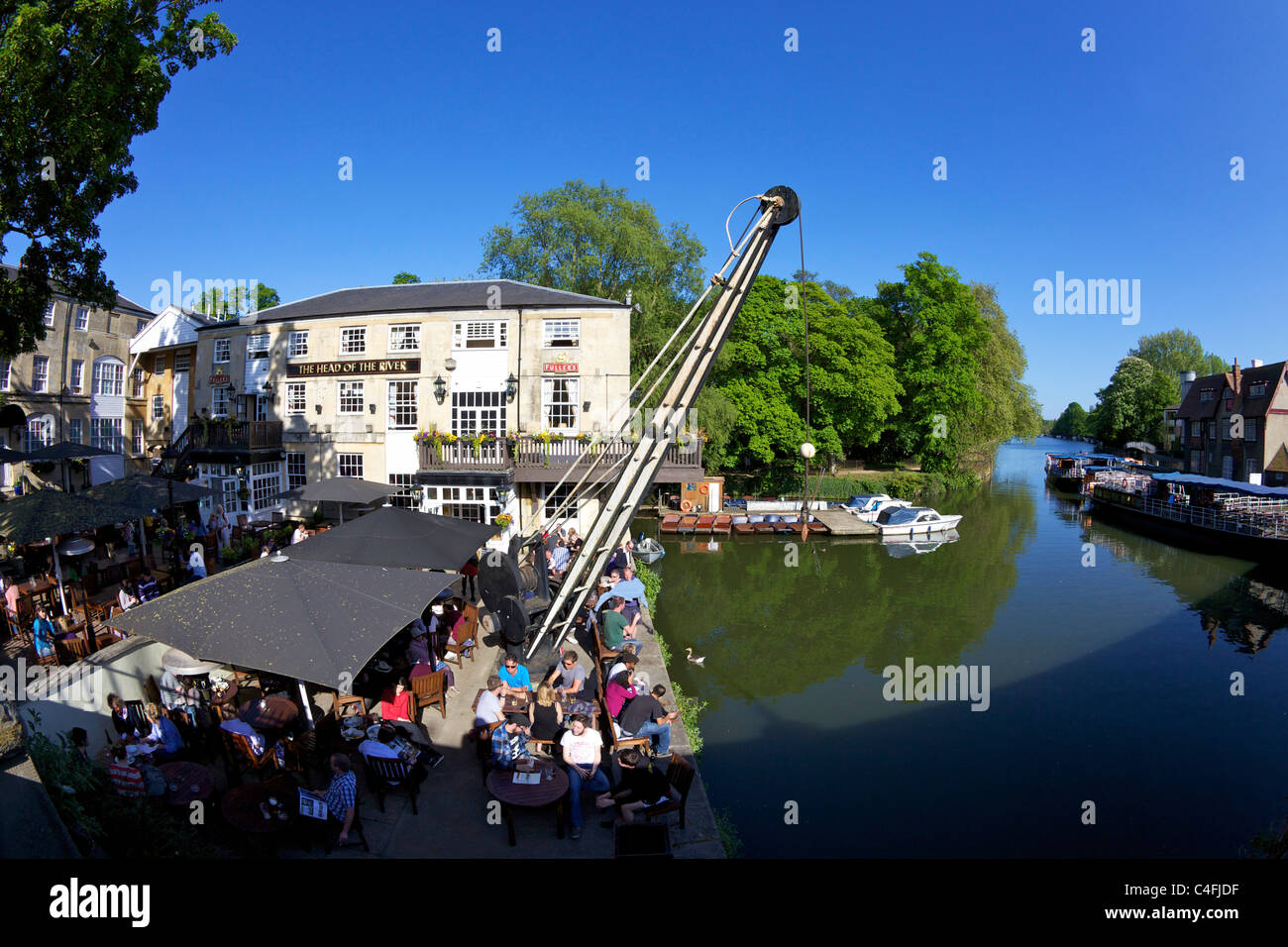 Leiter des River Pub am Ufer der Themse in Oxford, Oxfordshire, England, UK, Deutschland, GB, Großbritannien, Stockfoto