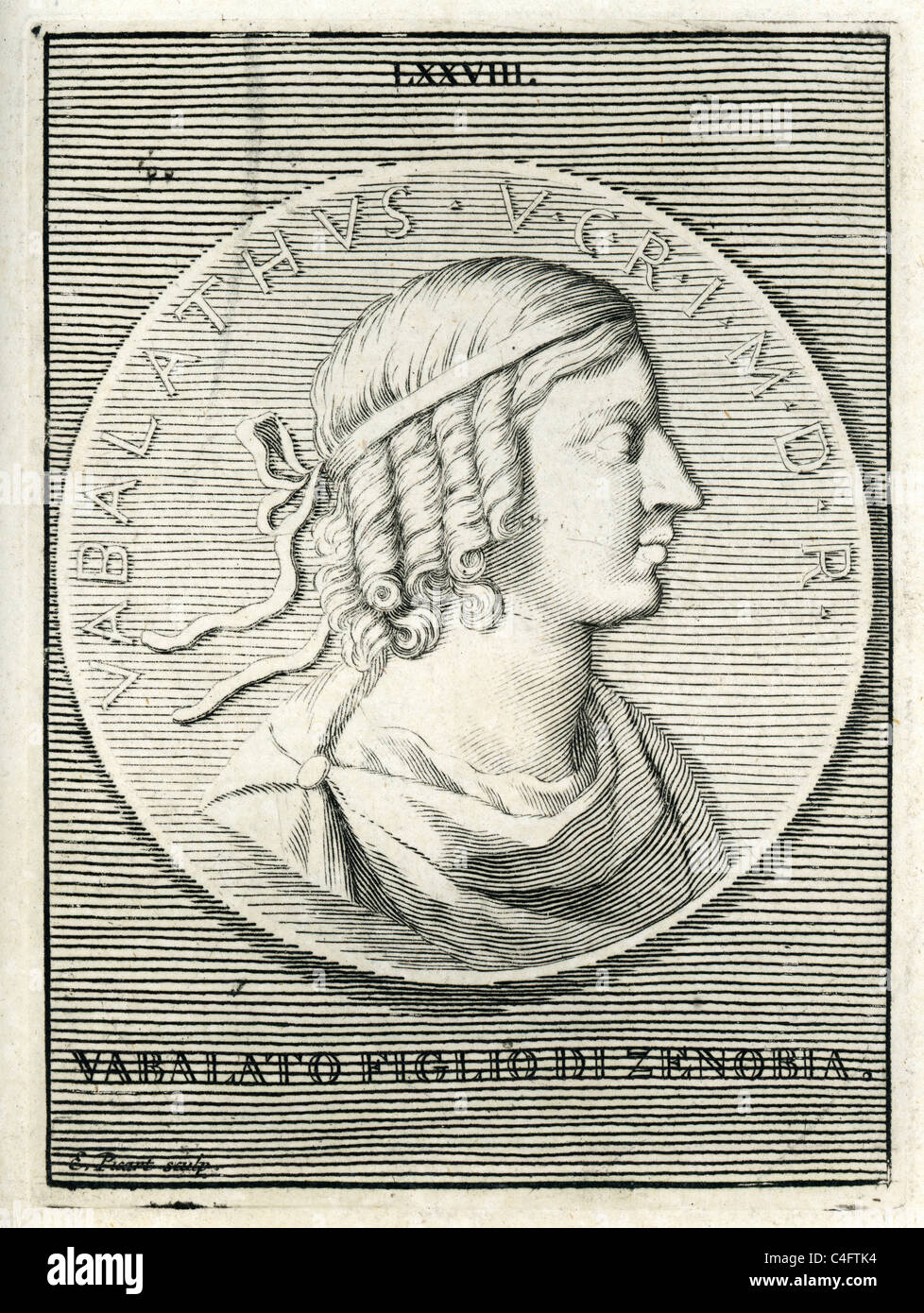Zenobia (Julia Aurelia Zenobia Cleopatra) 240, etwa 274 n. Chr. war eine 3. Jahrhundert syrischen Königin des palmyrischen Reiches Stockfoto