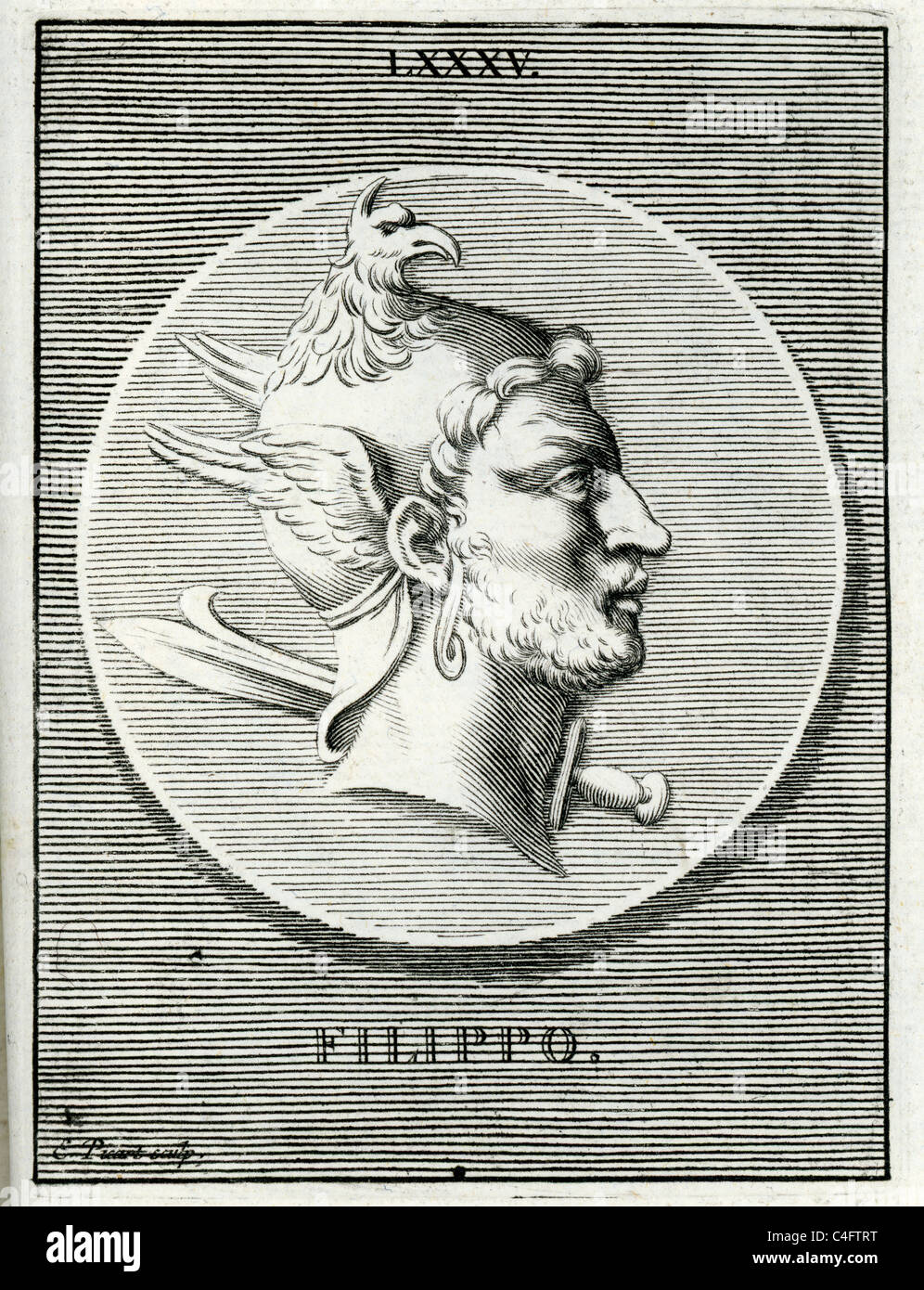 Klassische Porträt von Roman Emperor Philippus Arabs (Marcus Julius Philippus Augustus c. 204 bis 249) Stockfoto