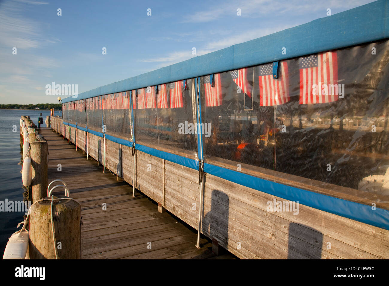 Claudios Muschel Bar in Greenport New York Stockfoto