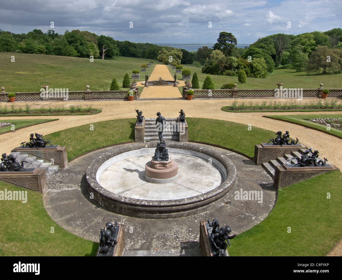 Garten Osborne House, Isle of Wight, England, Großbritannien Stockfoto Garten Osborne House, Isle of Wight, England, Großbritannien Stockfoto