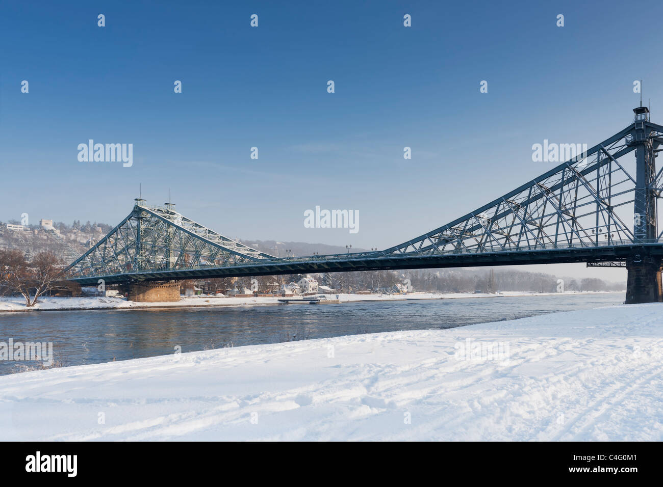 Blaues Wunder, Dresden Blaues Wunder, Dresden Stockfotografie Alamy