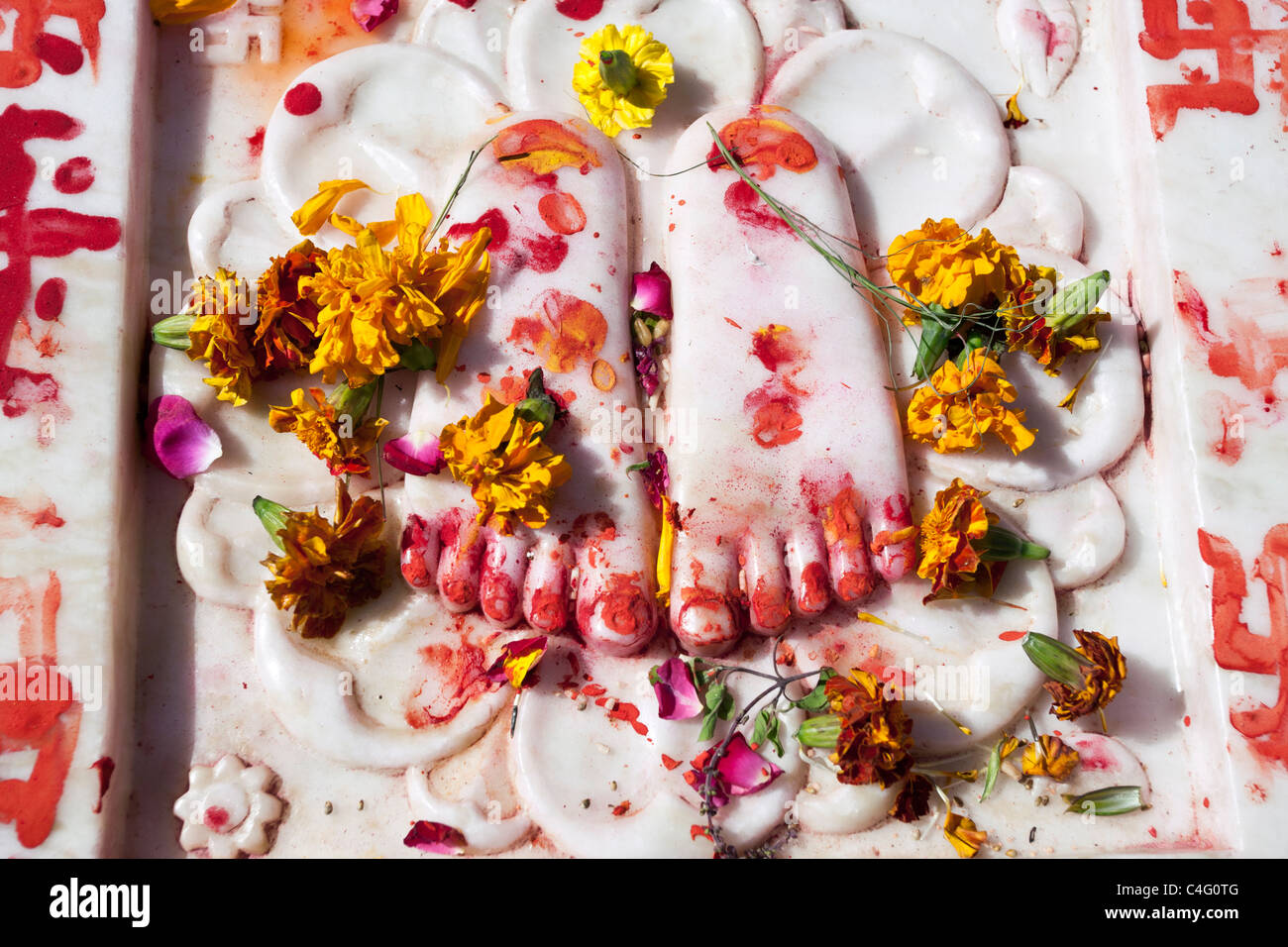 Hinduistischen heiligen Altar. Jagdish Tempel. Udaipur. Rajasthan. Indien Stockfoto