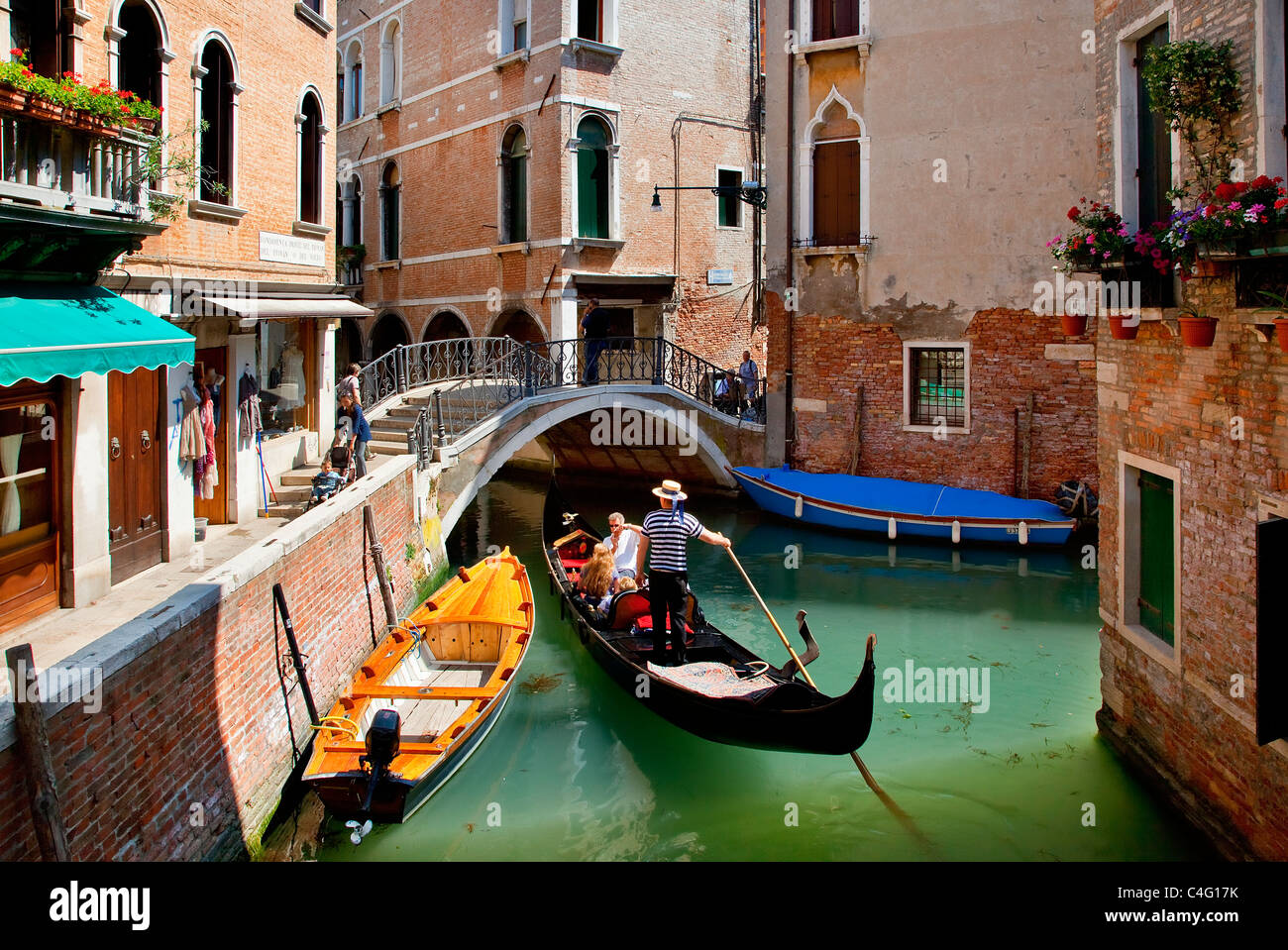Venedig, Gondel in Venedig Stockfoto
