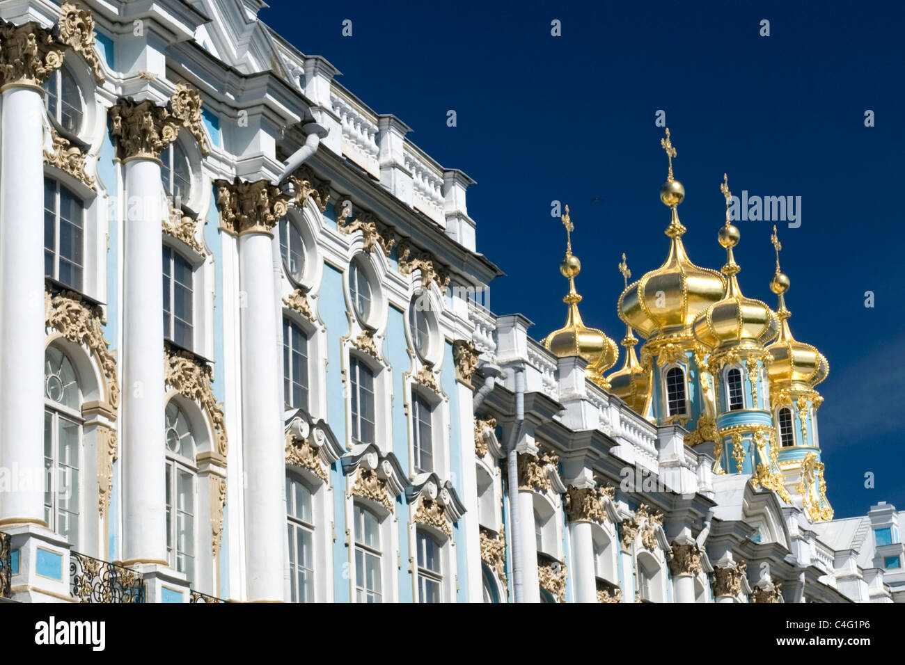 Russland, St. Petersburg, Barock-Katharinenpalast erbaut 1721 verwandelt Zarin Elisabeth Puschkin Tsarskoe Selo Stockfoto