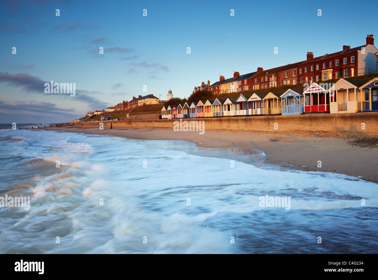 Eine schöne Morgendämmerung am Southwold an der Küste von Suffolk Stockfoto