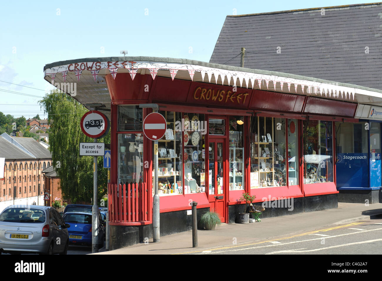 Krähenfüße Shop, Ross-on-Wye, Herefordshire, England, UK Stockfoto