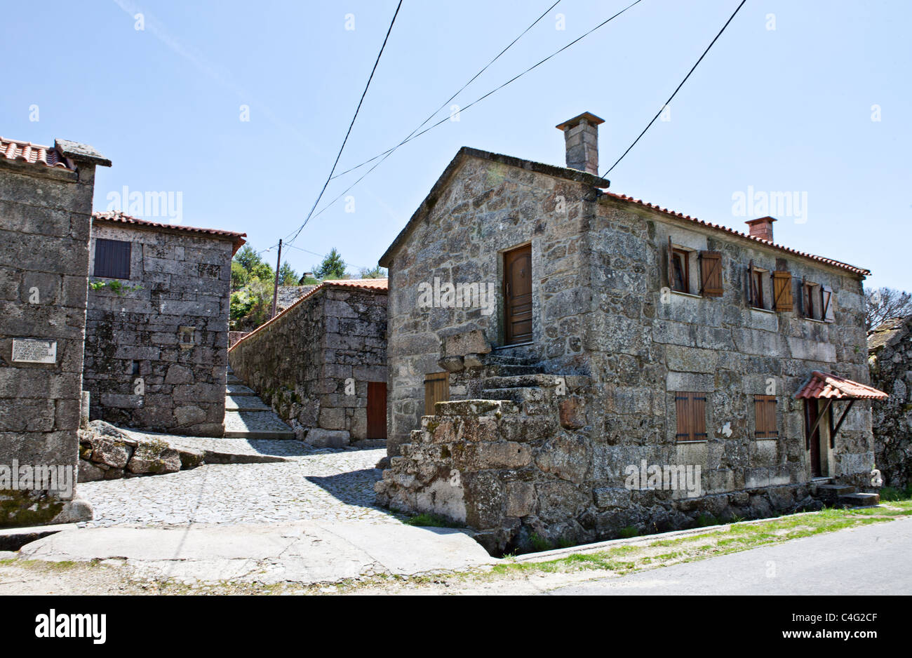 Steindorf im Peneda Geres Nationalpark, Portugal Stockfoto