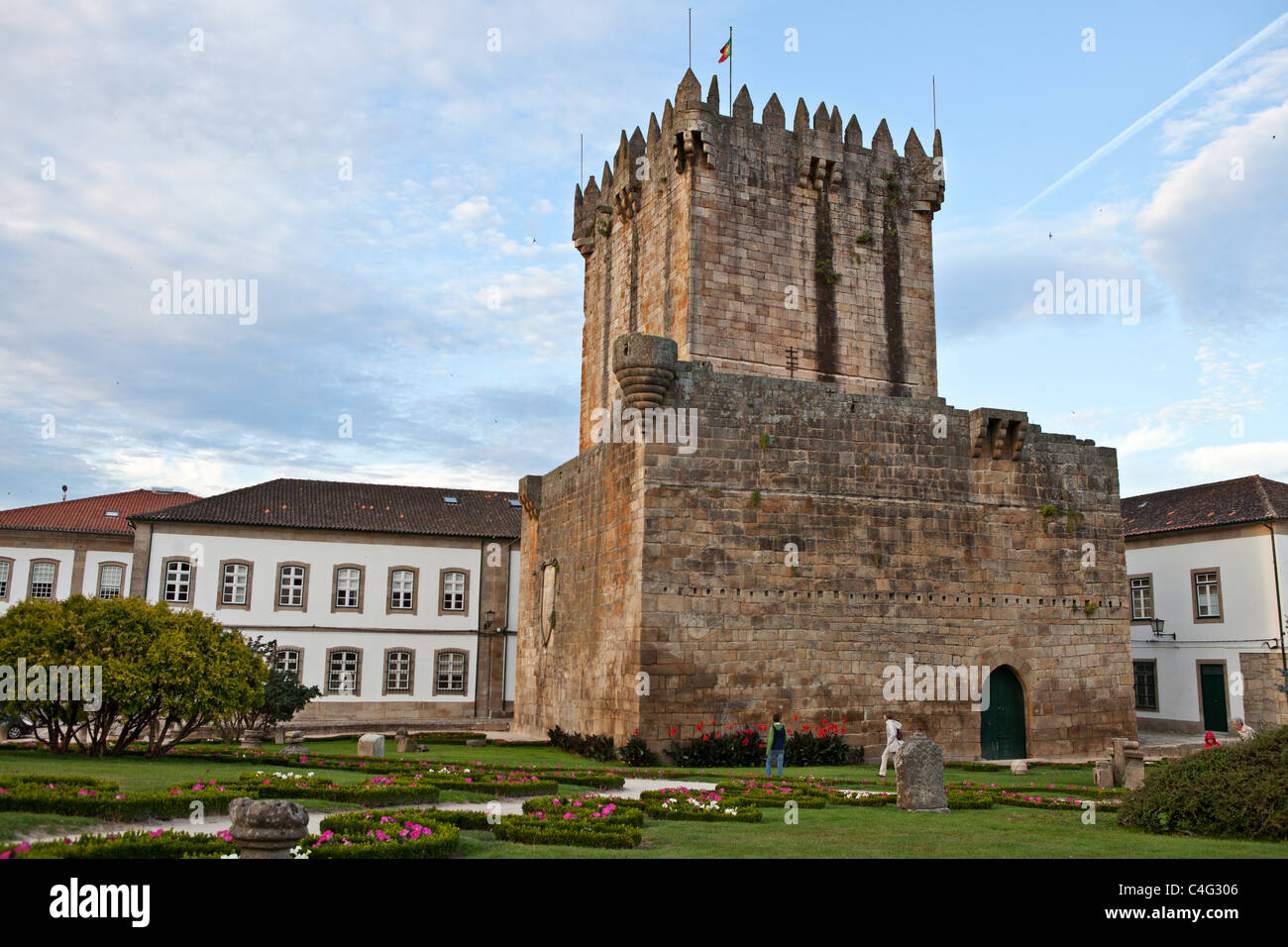 Burgruine in Chaves, Portugal Stockfoto