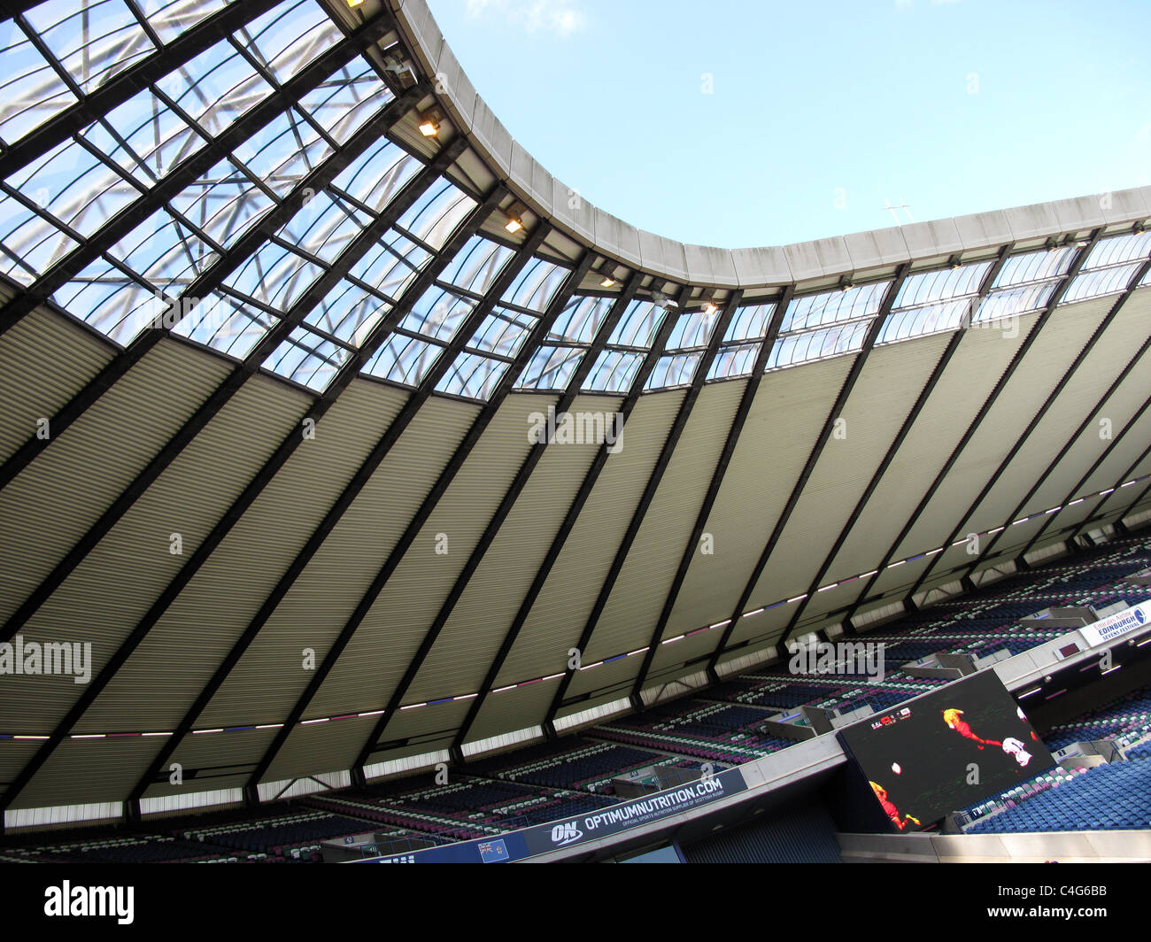 Dach des Murrayfield Stadions - Edinburgh - Schottland - UK Stockfoto