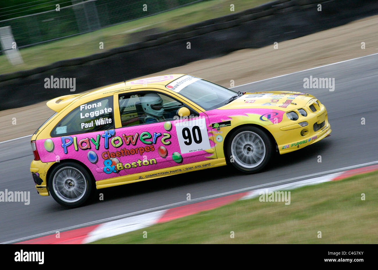 Fiona Leggate in der MG ZR in Brands Hatch im Jahr 2005. VEREINIGTES KÖNIGREICH. Stockfoto