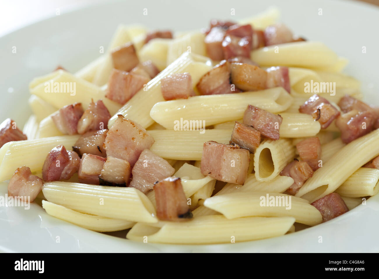 Penne Aglio Olio, italienische pasta Stockfoto