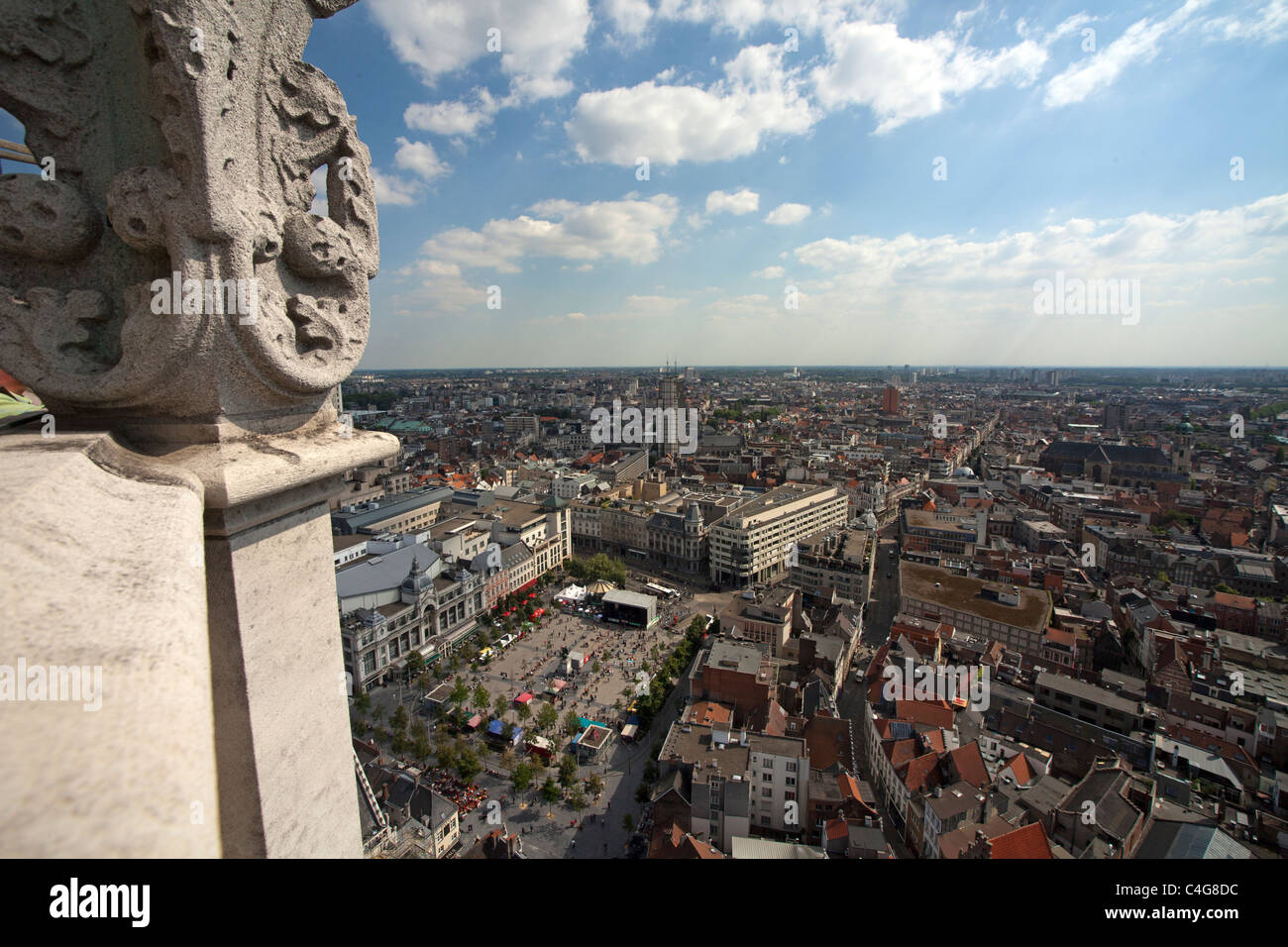 Glocken Turm Kathedrale Antwerpen Stockfoto