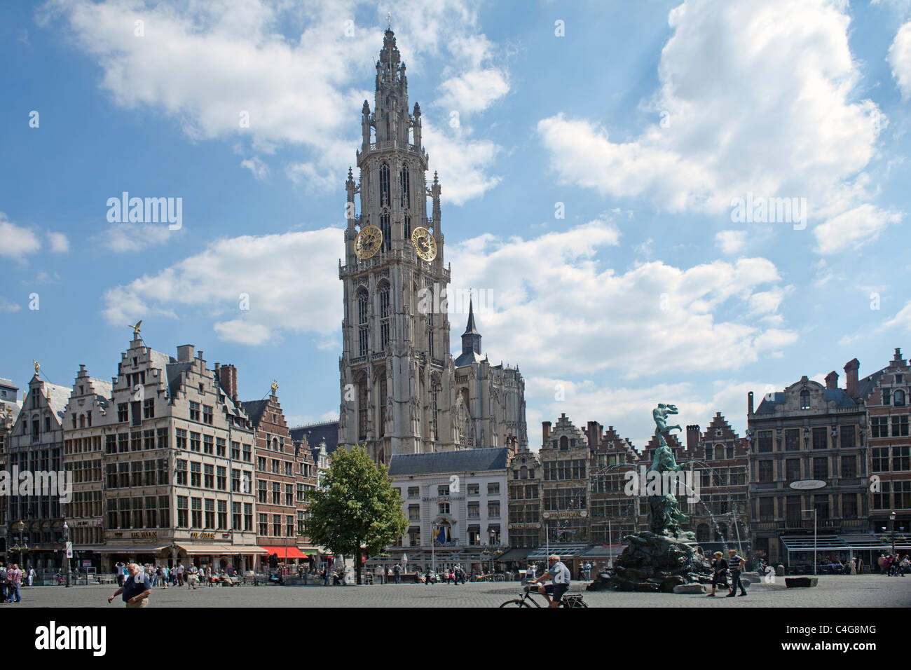 Onze Lieve Vrouwe Toren Kathedraal Kathedrale Antwerpen Stockfotos und