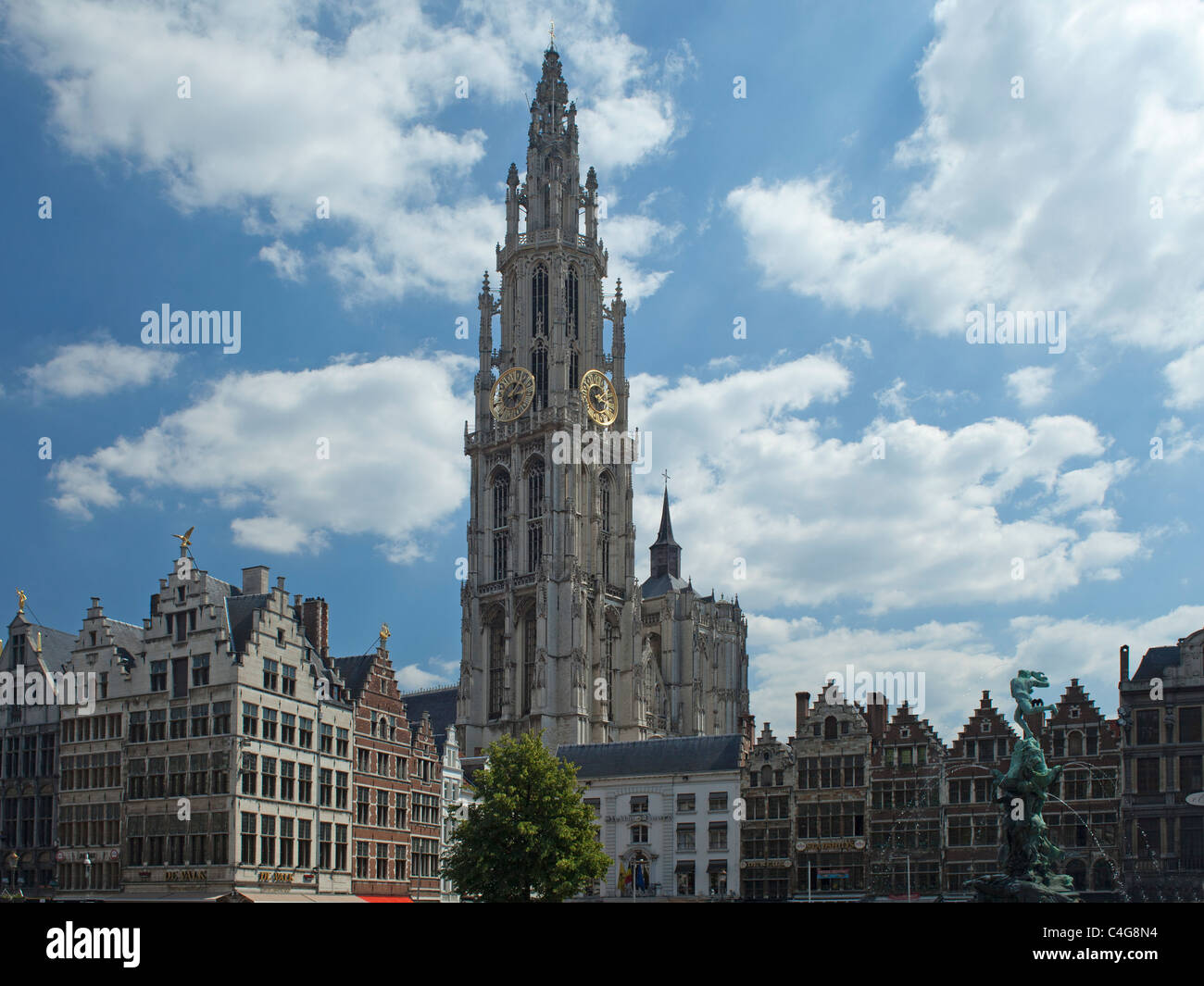 Onze Lieve Vrouwe Toren Kathedraal Kathedrale Antwerpen Stockfotos und